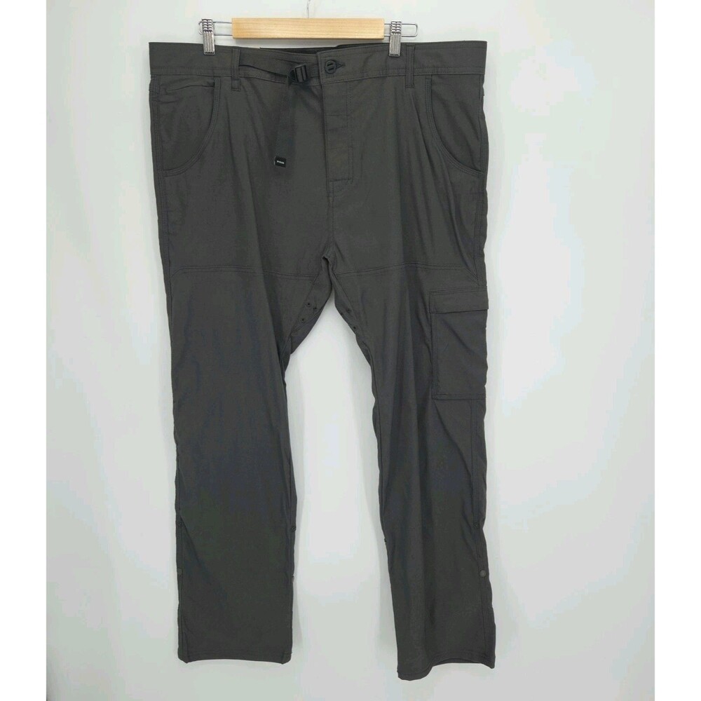 New Prana Mens Stretch Zion Slim Pants II Taper Leg Dark Iron Gray Size 40x30